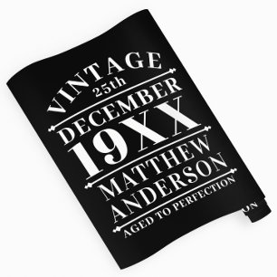 Personalisiertes Vintages Zeitalter bis Perfektion Geschenkpapier
