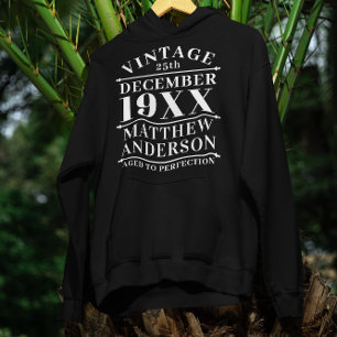 Personalisiertes Vintages Zeitalter bis Perfektion Hoodie