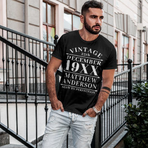 Personalisiertes Vintages Zeitalter bis Perfektion T-Shirt