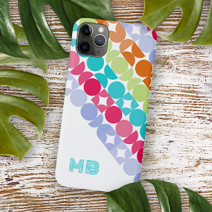 Personalisiertes Violett Rosa Aqua Retro Kunstmust Case-Mate iPhone Hülle