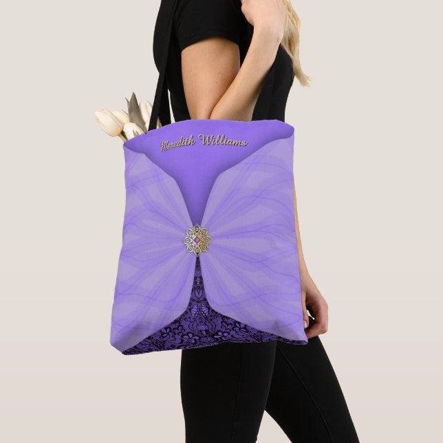 Personalisiertes violettes Juwel-Textil-Illusions- (Von Nahem)