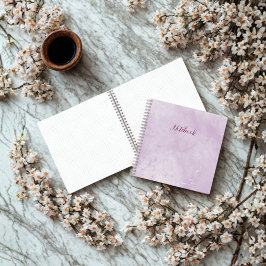 Personalisiertes violettes Marmornotizbuch Notizbuch