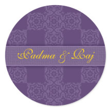 Personalisiertes violettes Umschlag-Siegel-Sticker