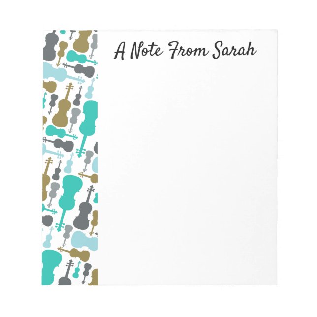 Personalisiertes Violine Viola String Instrument G Notizblock (Vorderseite)