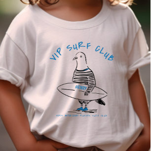 Personalisiertes VIP Surf Club Taube Individuelle Baby T-shirt