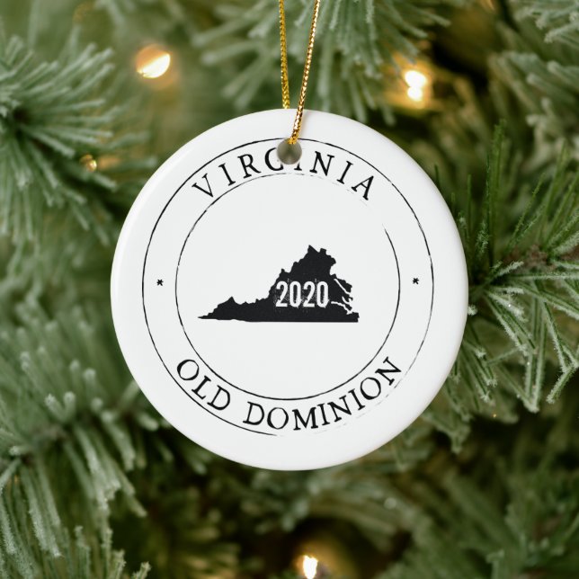 Personalisiertes Virginia-Ornament Keramik Ornament (Baum)
