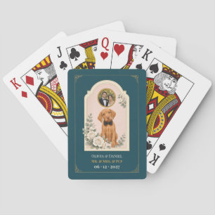 Personalisiertes Vizsla-Hochzeitsgeschenk-Foto Spielkarten