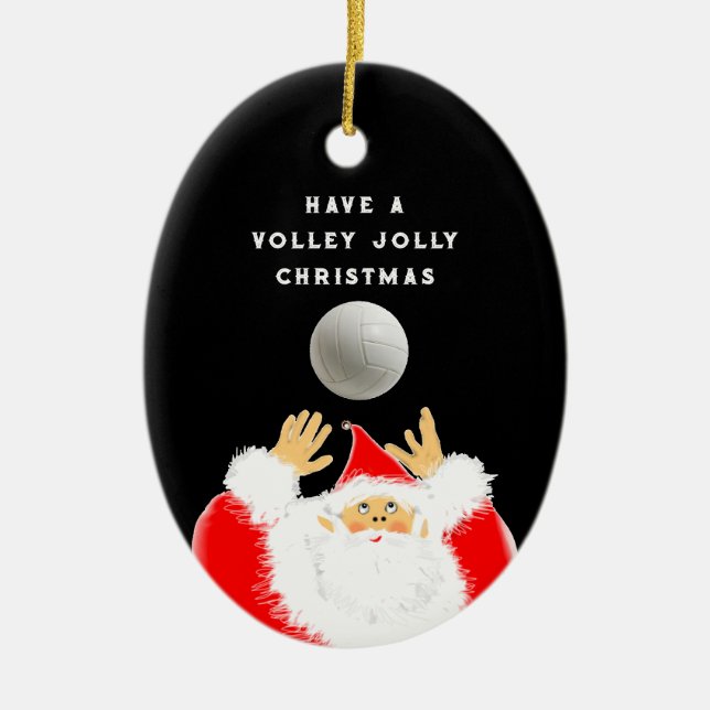Personalisiertes Volleyball-Geschenk Keramik Ornament (Vorne)