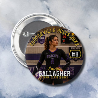 Personalisiertes Volleyball-Spieler-Foto Button