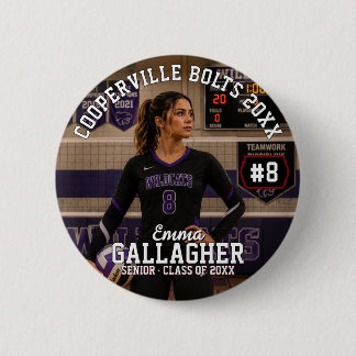Personalisiertes Volleyball-Spieler-Foto Button