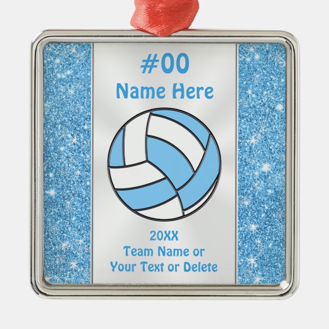 Personalisiertes Volleyball-Spielerdekor Ornament Aus Metall (Vorne)