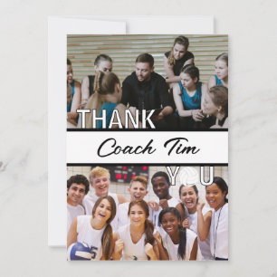Personalisiertes Volleyball-Trainer-Foto Dankeskarte
