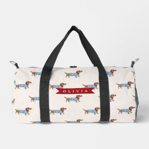 Personalisiertes Vornehmes Süßes Dachshund Hund Mu Duffle Bag