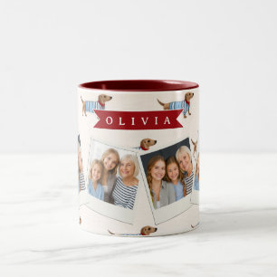 Personalisiertes Vornehmes Süßes Dachshund-Hund-Mu Zweifarbige Tasse