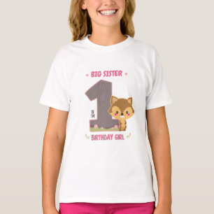 Personalisiertes Wald Birthday Tshirt für Schwest