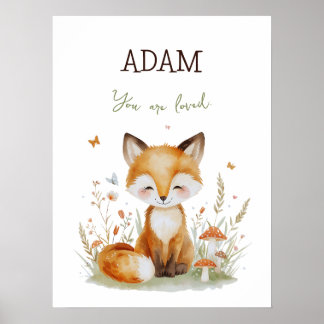 Personalisiertes Wald-Fuchs -Du bist geliebt   Pos Poster