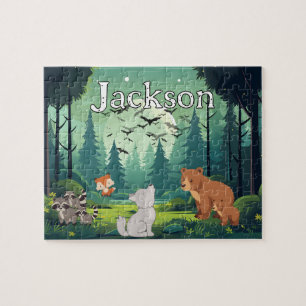 Personalisiertes Wald-Kinder-Name-Puzzle Puzzle
