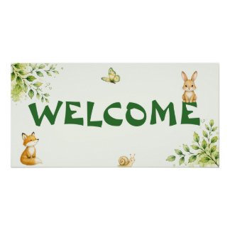 Personalisiertes Waldklassenzimmer-Willkommenspost Poster