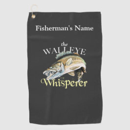 Personalisiertes Walleye Whisperer Angelhandtuch Golfhandtuch