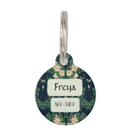 Personalisiertes Walter Crane "Francesca" Botanisc Haustiermarke