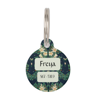 Personalisiertes Walter Crane "Francesca" Botanisc Haustiermarke
