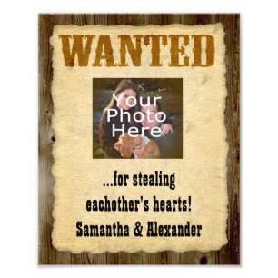 Personalisiertes Wanted Poster, altes West Vintage Fotodruck
