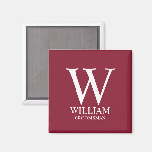 Personalisiertes Wappen und Name der Trauzeugen Magnet