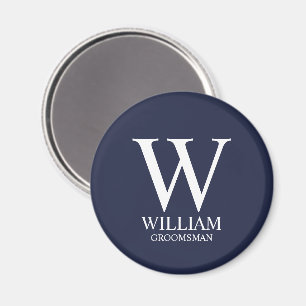 Personalisiertes Wappen und Name der Trauzeugen Magnet