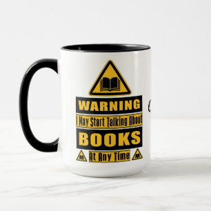 Personalisiertes Warnschild für Buchliebhaber Tasse