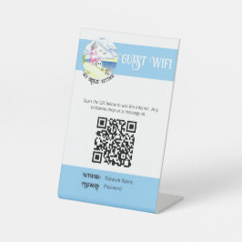 Personalisiertes Wasserfarbe Airbnb-Gast-WLAN-Schi Sockelschild