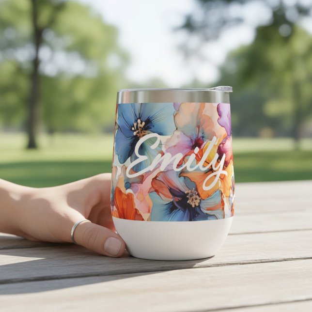 Personalisiertes Wasserfarben-Blumen-Namensgeschen (Von Creator hochgeladen)