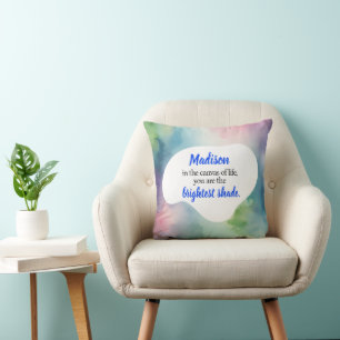 Personalisiertes Wasserfarben-Kissen, Geschenk Kissen