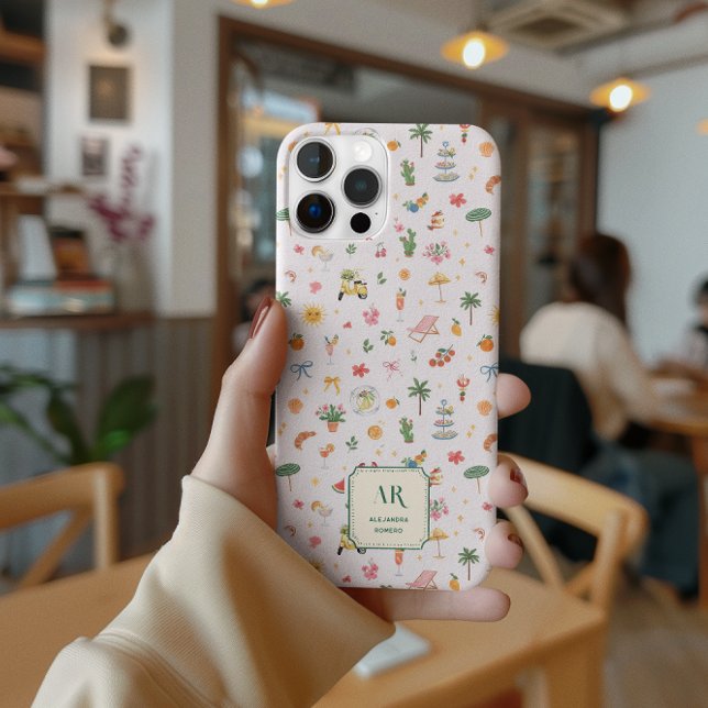 Personalisiertes Wasserfarben-Monogramm für den So Case-Mate iPhone Hülle (Von Creator hochgeladen)