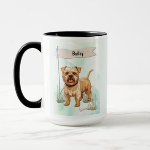 Personalisiertes Wasserfarbenbild eines Norfolk Te Tasse