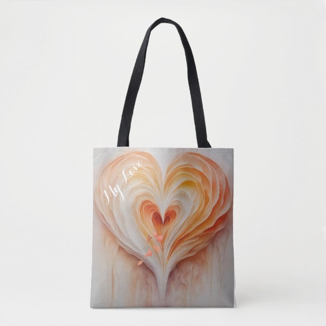 Personalisiertes Wasserfarbenherz-Geschenk für sie (Vorderseite)