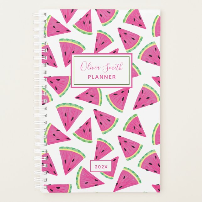 Personalisiertes Wassermelonen-Muster Planer (Vorderseite)