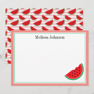 Personalisiertes Wassermelonen-Sommer-Schreibwaren Mitteilungskarte