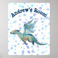 Personalisiertes Watercolor Dragon Poster