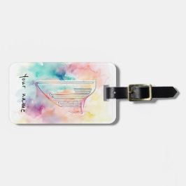 Personalisiertes Watercolor Harn Gepäckstück Gepäckanhänger