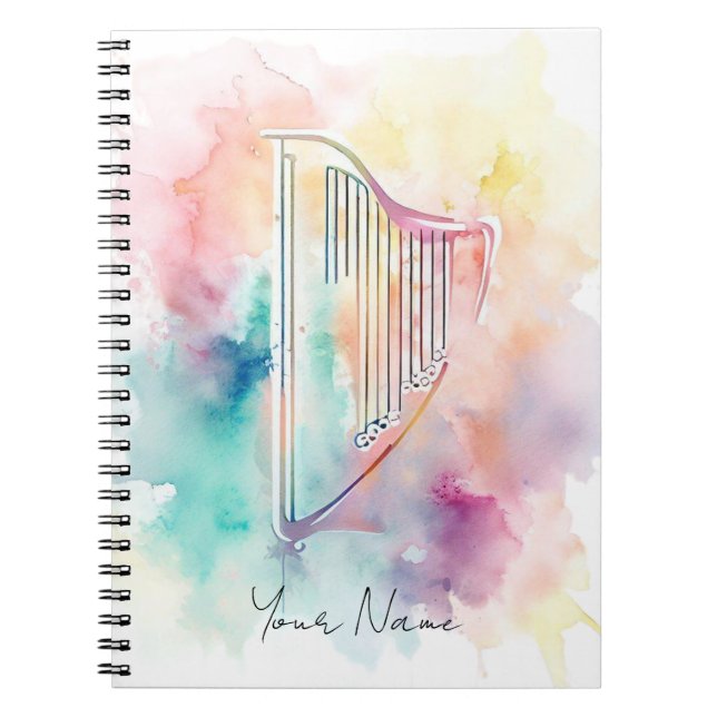 Personalisiertes Watercolor Harn-Notebook Notizblock (Vorderseite)