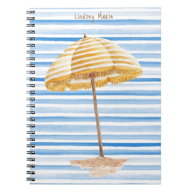 Personalisiertes Watercolor Umbrett Notebook Notizblock (Vorderseite)