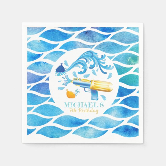 Personalisiertes Waterwaffenpapier Serviette (Vorderseite)