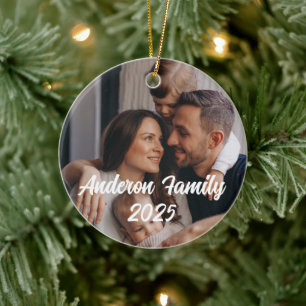 Personalisiertes Weihnachten Familie Benutzerdefin Keramik Ornament