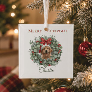 Personalisiertes Weihnachten für Haustiere mit Kra Ornament Aus Glas