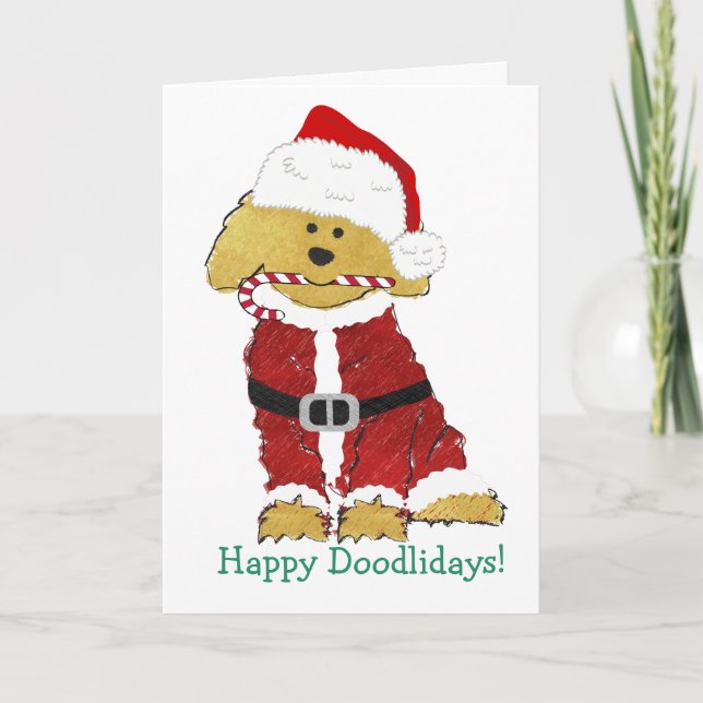 Personalisiertes Weihnachten Goldendoodle Weihnach (Vorderseite)