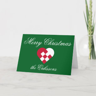 Personalisiertes Weihnachten HerzWeihnachtskarte