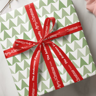 Personalisiertes Weihnachten in beliebiger benutze Satinband
