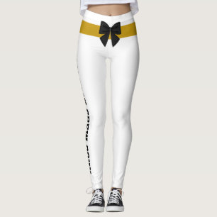 Personalisiertes Weihnachten Vintage Gold Schwarz Leggings