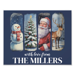 Personalisiertes Weihnachten Vintage Weihnachtsman Fotodruck