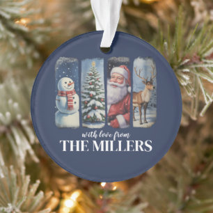Personalisiertes Weihnachten Vintage Weihnachtsman Ornament